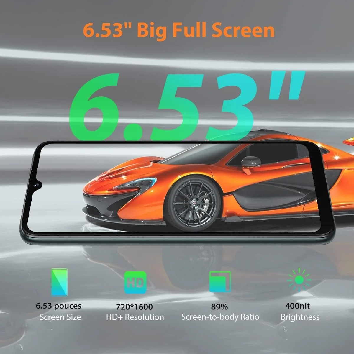 Смартфон 6.53" Blackview A55 3/16Gb 4G 2-SIM 8/5Мп Android 11 Phantom Black, фото №4 Смартфон 6.53" Blackview A55 3/16Gb 4G 2-SIM 8/5Мп Android 11 Phantom Black, фото №4