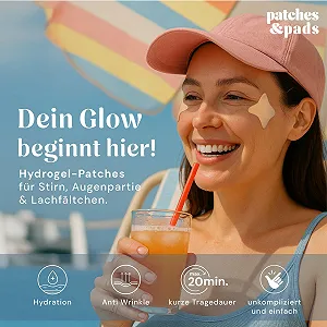 Пластирі Hydrogel для обличчя від зморшок з гліцерином та гіалуроновою кислотою, 30 шт. - з охолоджуючим ефектом ціна на synthetic.ua - Фото 1 Пластирі Hydrogel для обличчя від зморшок з гліцерином та гіалуроновою кислотою, 30 шт. - з охолоджуючим ефектом synthetic.ua - Фото 1