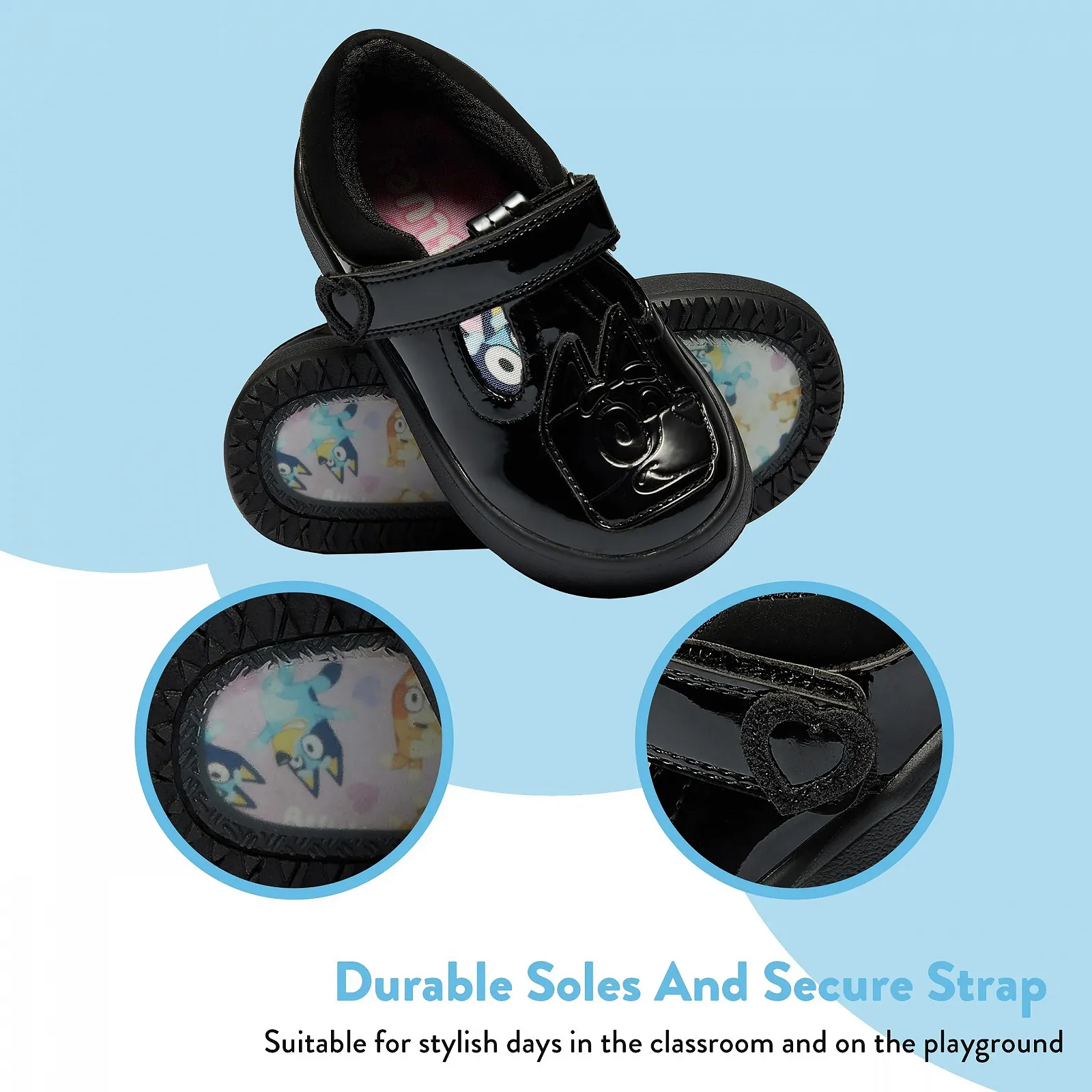 Туфли BlueY Bingo Детские туфли Мэри Джейн для девочек Синий, размеры от детского 5 до взрослого 2, фото №4 Туфли BlueY Bingo Детские туфли Мэри Джейн для девочек Синий, размеры от детского 5 до взрослого 2, фото №4