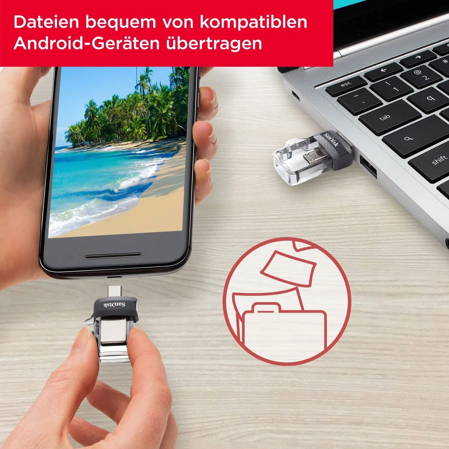 USB-накопичувач SanDisk Ultra Dual m3.0 256GB USB 3.0, фото №2 USB-накопичувач SanDisk Ultra Dual m3.0 256GB USB 3.0, фото №2