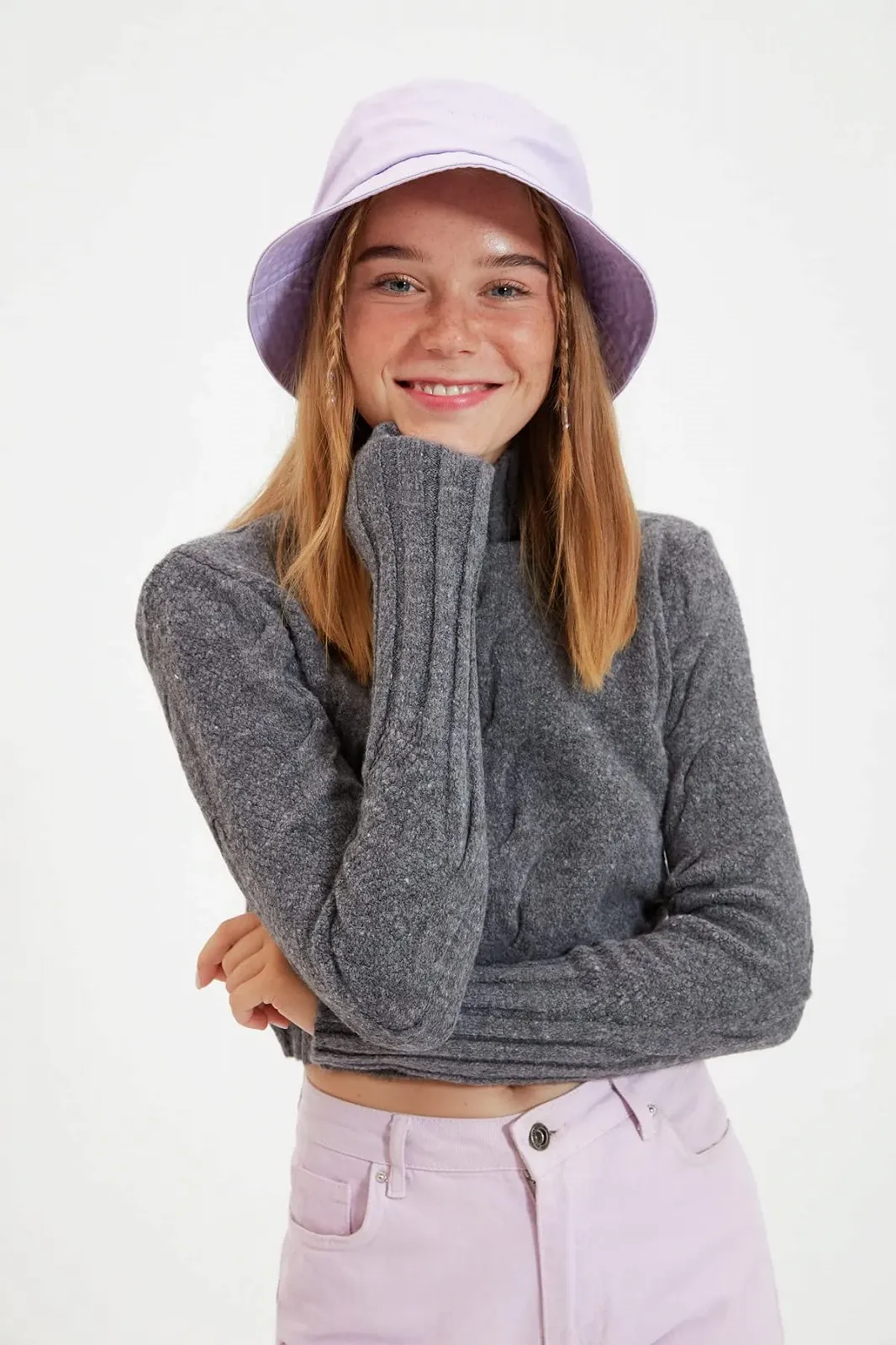 Водолазка TRENDYOL Жіночий, Однотонний світшот, фото №3