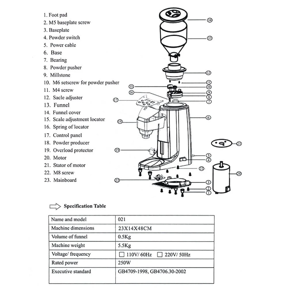 Кофемолка коническая электрическая сенсорный экран с LED цифровым дисплеем 19 регулируемых настроек Professional High Performance нержавеющая сталь Черный, фото №7 Кофемолка коническая электрическая сенсорный экран с LED цифровым дисплеем 19 регулируемых настроек Professional High Performance нержавеющая сталь Черный, фото №7