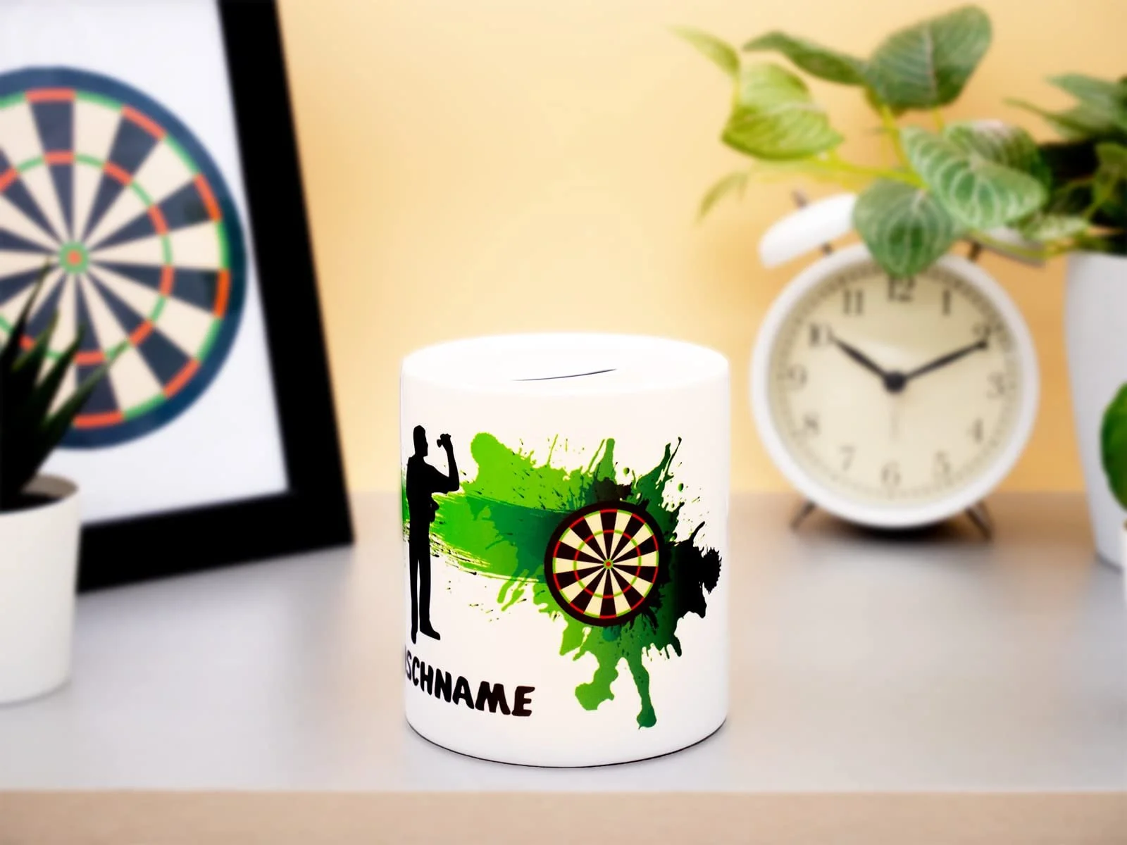 Копилка керамическая Dart Personalised Дартс Белая, фото №4