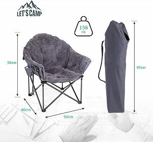 Розкладне крісло для кемпінгу LET'S CAMP Moonchair / до 160 кг / Сірий ціна на synthetic.ua - Фото 1 Розкладне крісло для кемпінгу LET'S CAMP Moonchair / до 160 кг / Сірий synthetic.ua - Фото 1