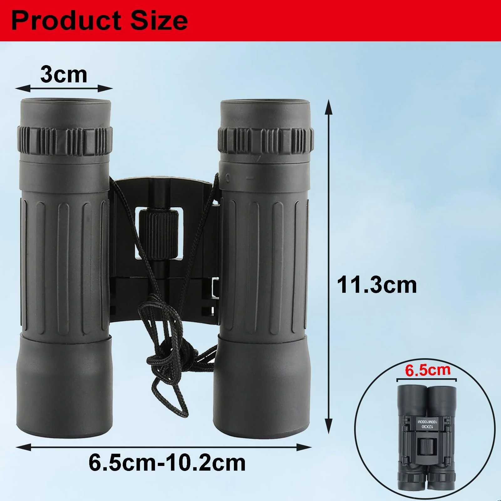 Міні-бінокль FLYAMAPIRIT 12 x 30 HD Складаний, фото №3