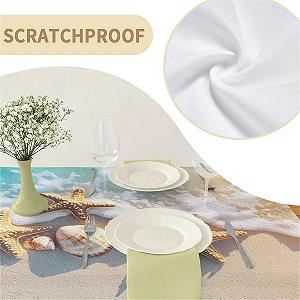 Скатертина прямокутна водонепроникна Морські зірки без PVC 150 x 210 см synthetic.ua - Фото 1