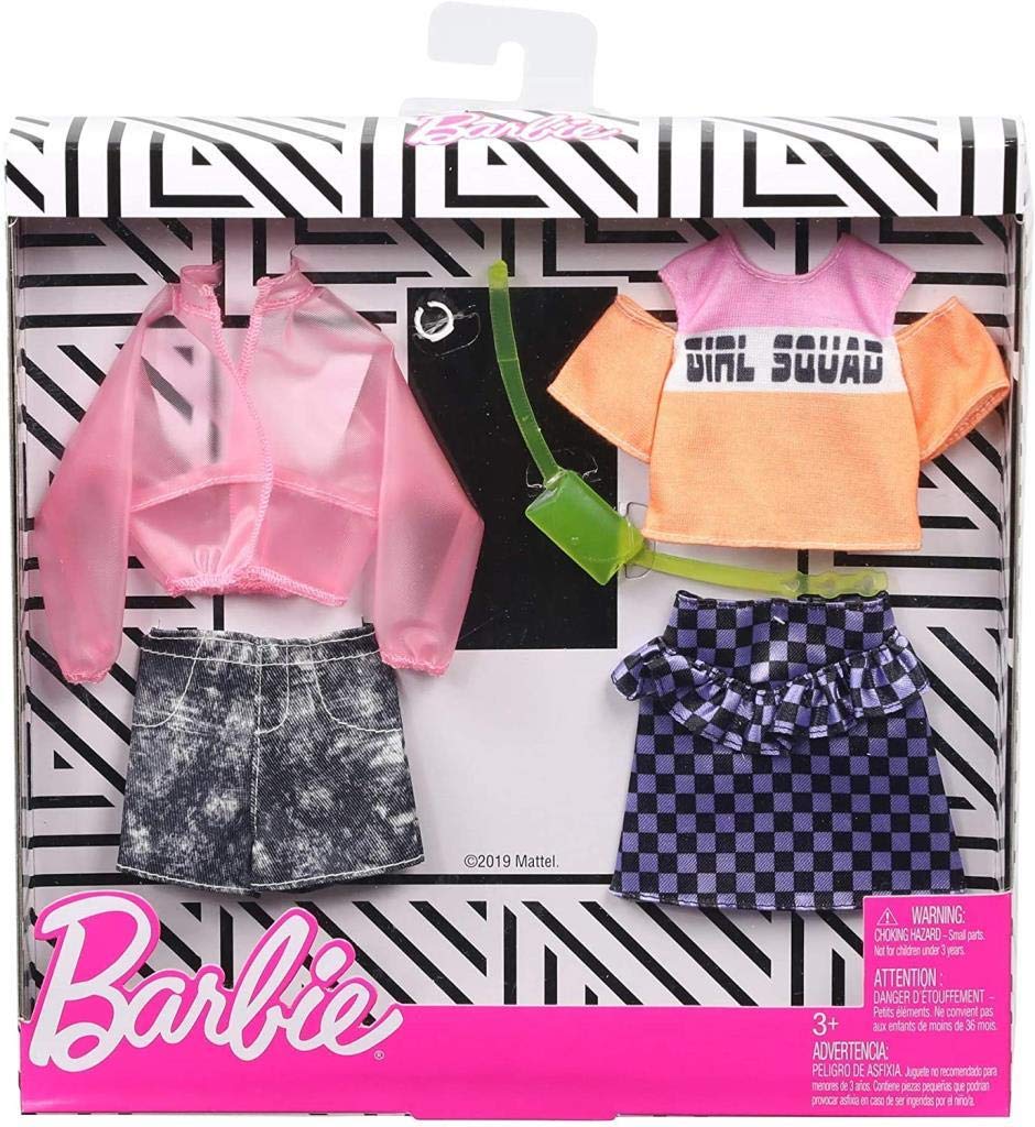 Лялька Barbie GHX58 Fashions 2-Pack Fashion куртка і шахи, 2 вбрання і 2 аксесуари, фото №3