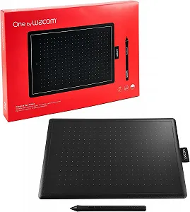 Графічний планшет One by Wacom Medium (CTL-672-N) Чорно-червоний - Фото 1