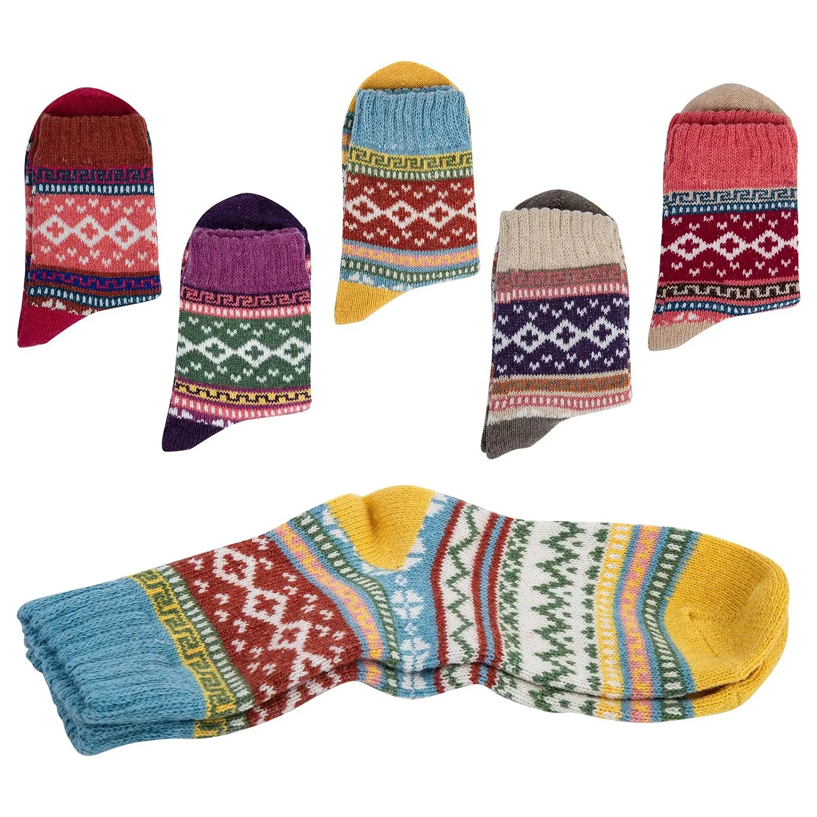 Шкарпетки Вовняні 5 пар Теплі Жіночі, фото №4 Шкарпетки Вовняні 5 пар Теплі Жіночі, фото №4