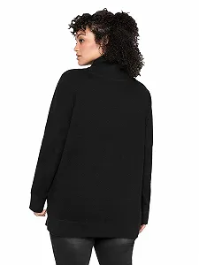 Женский Свитшот больших размеров Sheego Базовая Модель Спортивный Круглый вырез synthetic.ua - Фото 1