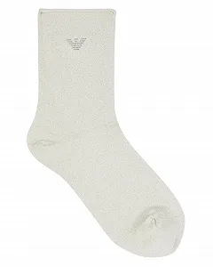 Носки Emporio Armani Lurex Short, белый, One Size - Фото 1