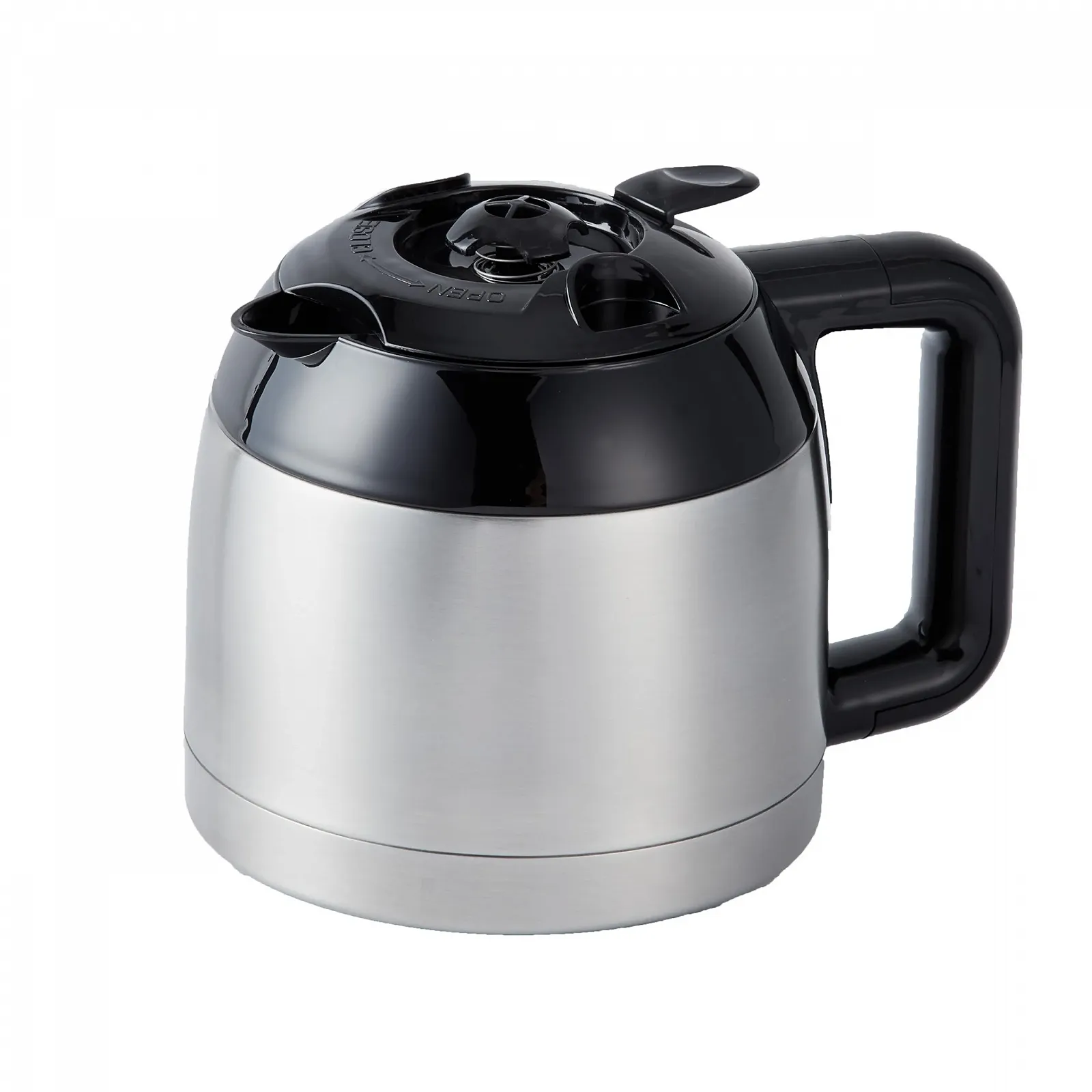 Фильтровая кофеварка Cloer 5258 на 10 чашек, 3 уровня аромата, LCD-сенсорный дисплей, Таймер, Капля-стоп и Автоотключение, Изолированный кувшин, Нержавеющая сталь, 800 Вт, Черная, фото №7