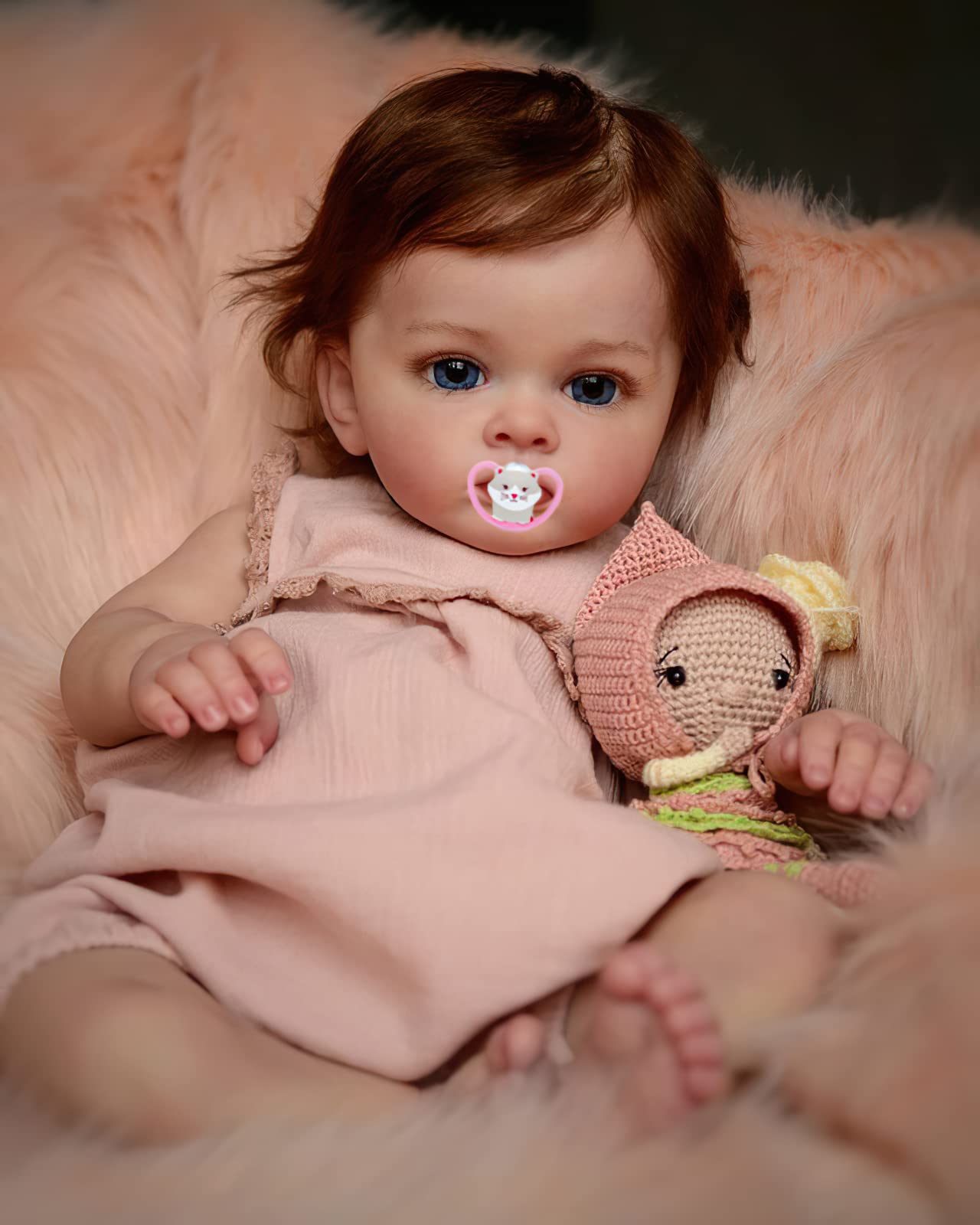Кукла MineeQu 60 см Lifelike Giant Baby Size Silicone Vinyl Reborn Baby мягкое тело для девочек, фото №4