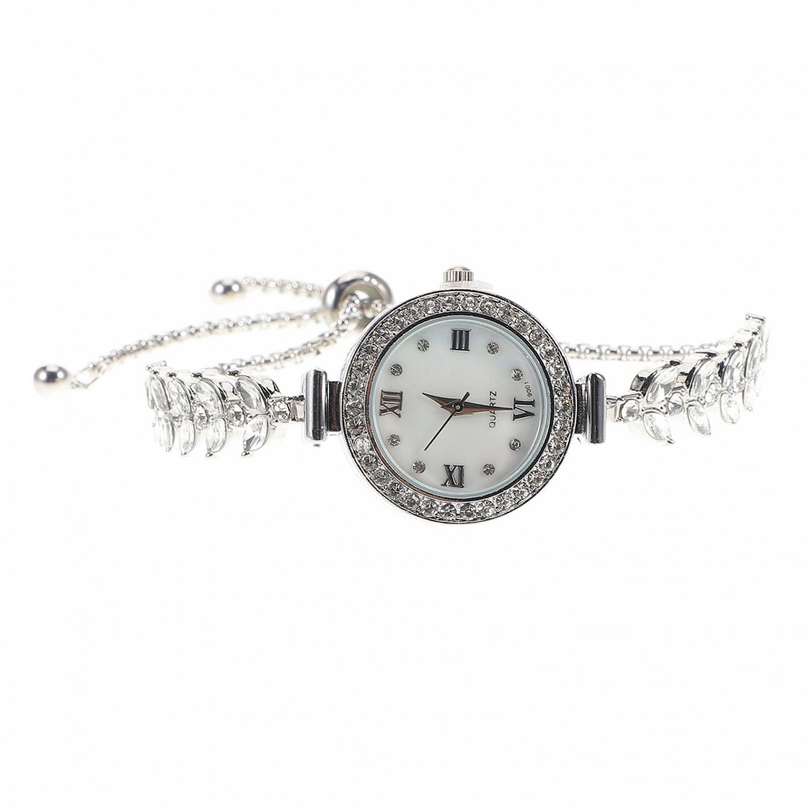 Часы женские PartyKindom Кварцевые со стразами Дизайн "Русалка" Серебристый, фото №1