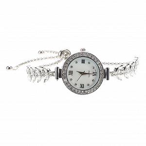 Часы женские PartyKindom Кварцевые со стразами Дизайн "Русалка" Серебристый - Фото 1