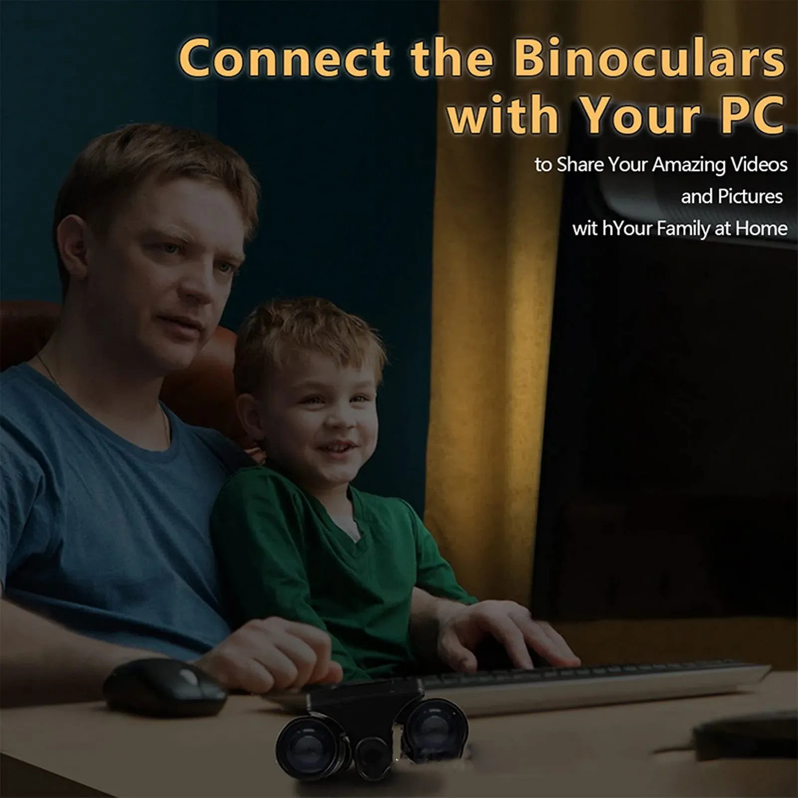 Цифровий бінокль з камерою 2.4 LCD 8x 5MP 32мм HD, фото №5