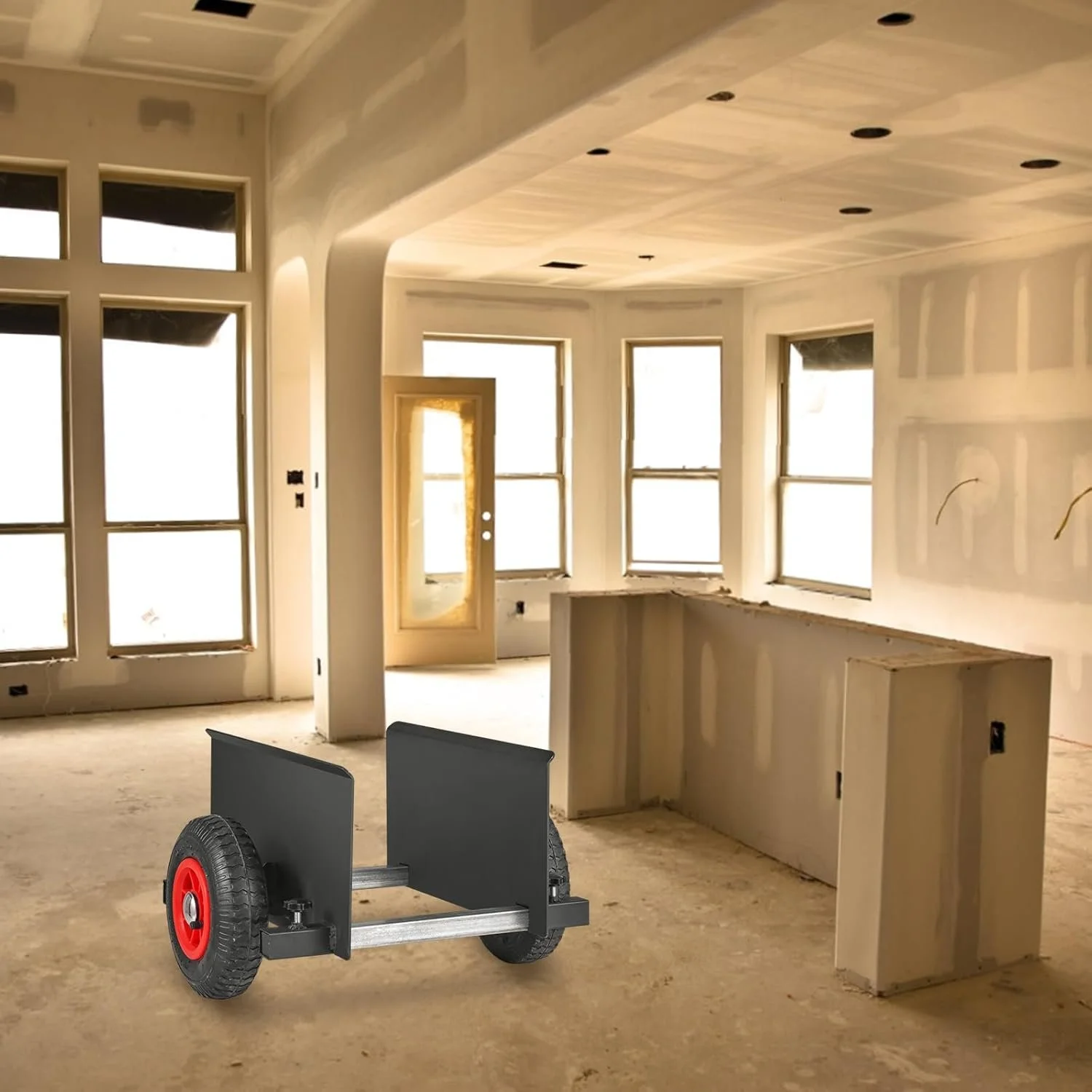 Тележка для перемещения панелей VEVOR PD0270 / до 270 кг / Ширина 0-230 мм / Черный, фото №9