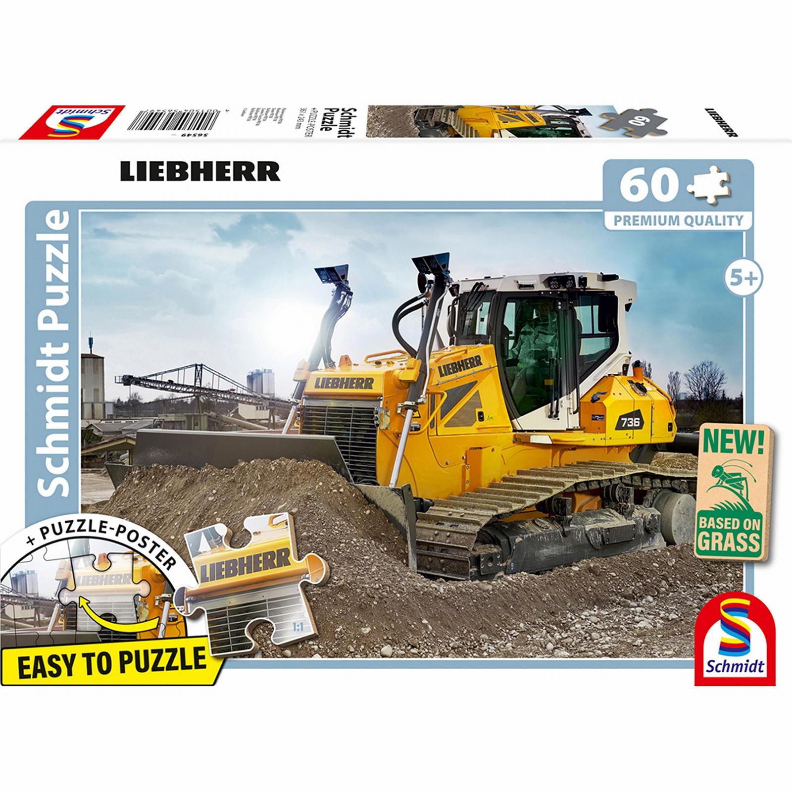 Пазл Schmidt Spiele Liebherr PR736 Bulldozer 56549 60 элементов Травяной картон Разноцветный, фото №1 Пазл Schmidt Spiele Liebherr PR736 Bulldozer 56549 60 элементов Травяной картон Разноцветный, фото №1