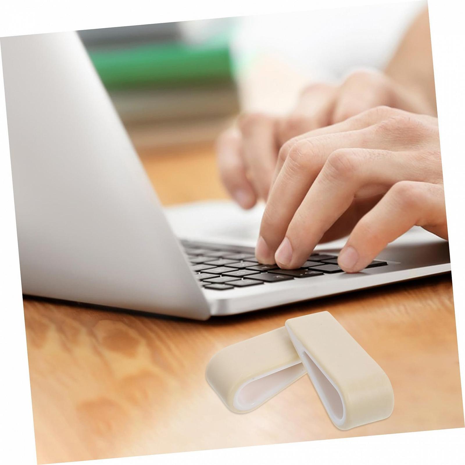 Підставка для ноутбука Toddmomy, 2 шт, легка, силіконова, нековзна, ергономічна, похила, підходить для ноутбуків, планшетів, для офісу, дому, регульована, для зручного набору тексту, фото №2