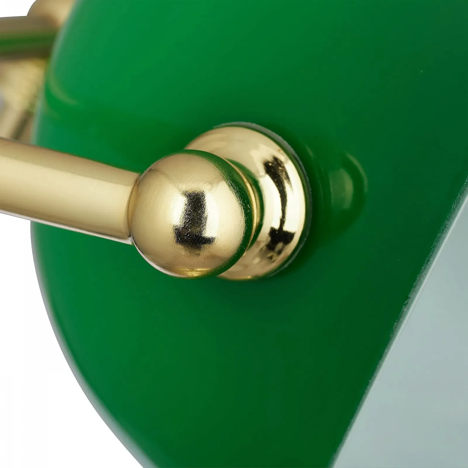 Настільна лампа Relaxdays Banker шнуровий вимикач HBT: 31 x 22.5 x 18.5 см латунь/зелена, фото №8