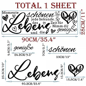 Наклейка на стіну HPNIUB Напис "Приділяйте час прекрасним моментам" Вінілова - Фото 1
