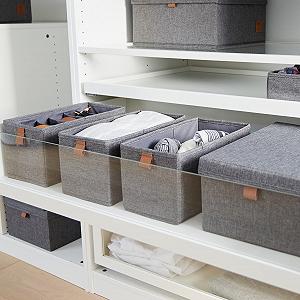 Органайзер для шухляди LOVE IT STORE IT Premium, 2 штуки, лляний, укріплений картоном, набір з двох маленьких коробок synthetic.ua - Фото 1