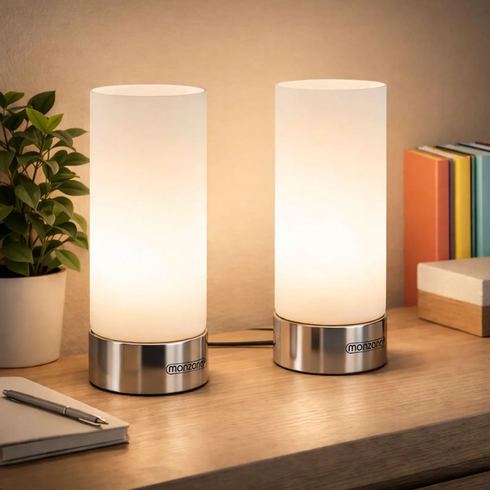 Настільні лампи Monzana Набір 2 шт Сенсорні 3 рівні яскравості, фото №8