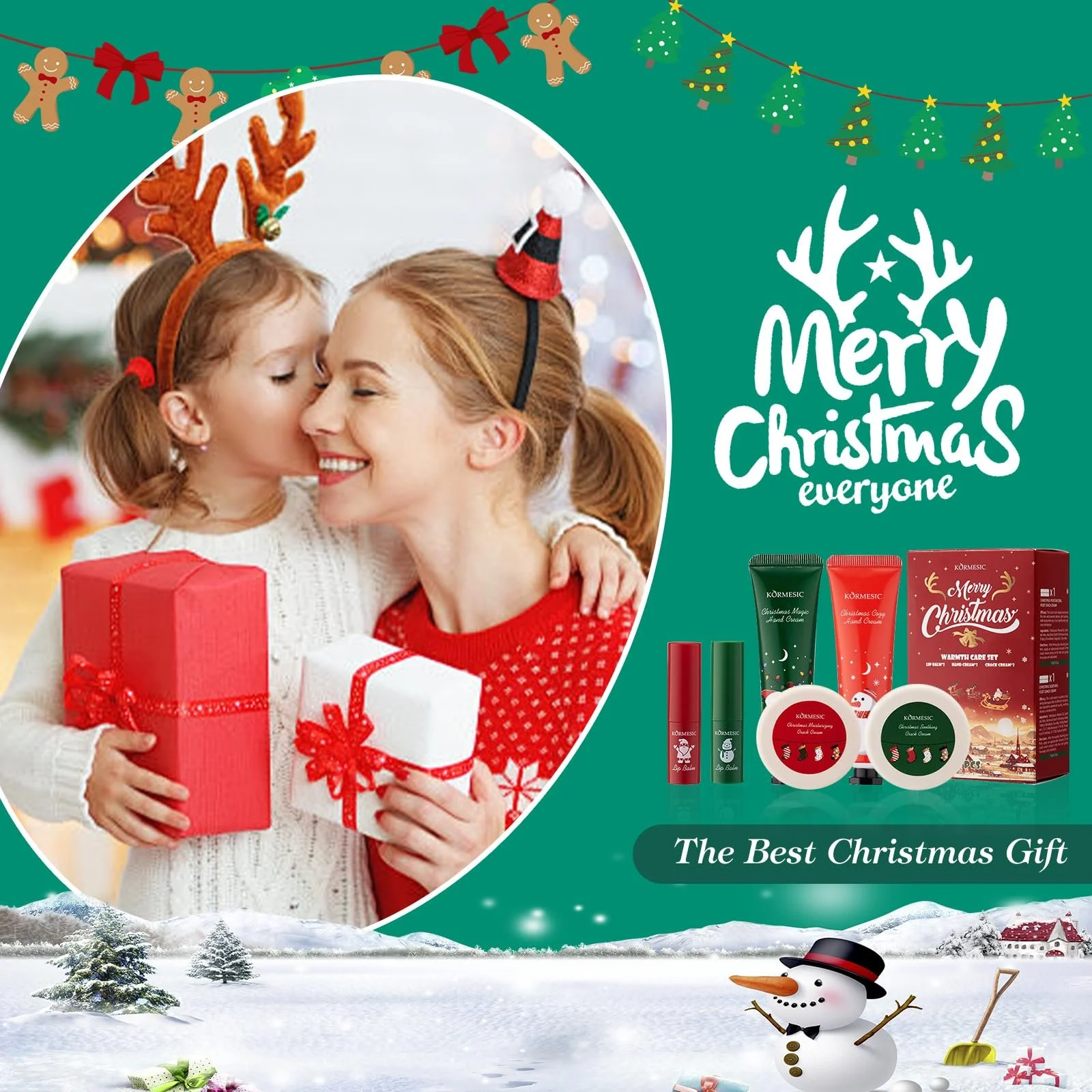 Набір для догляду на Різдво 6 предметів, Різдвяний міні-крем для рук, фото №6
