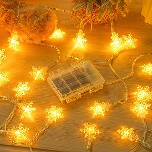 Гирлянда Dalugo 6 м 40 LED Снежинки Теплый белый - Фото 1