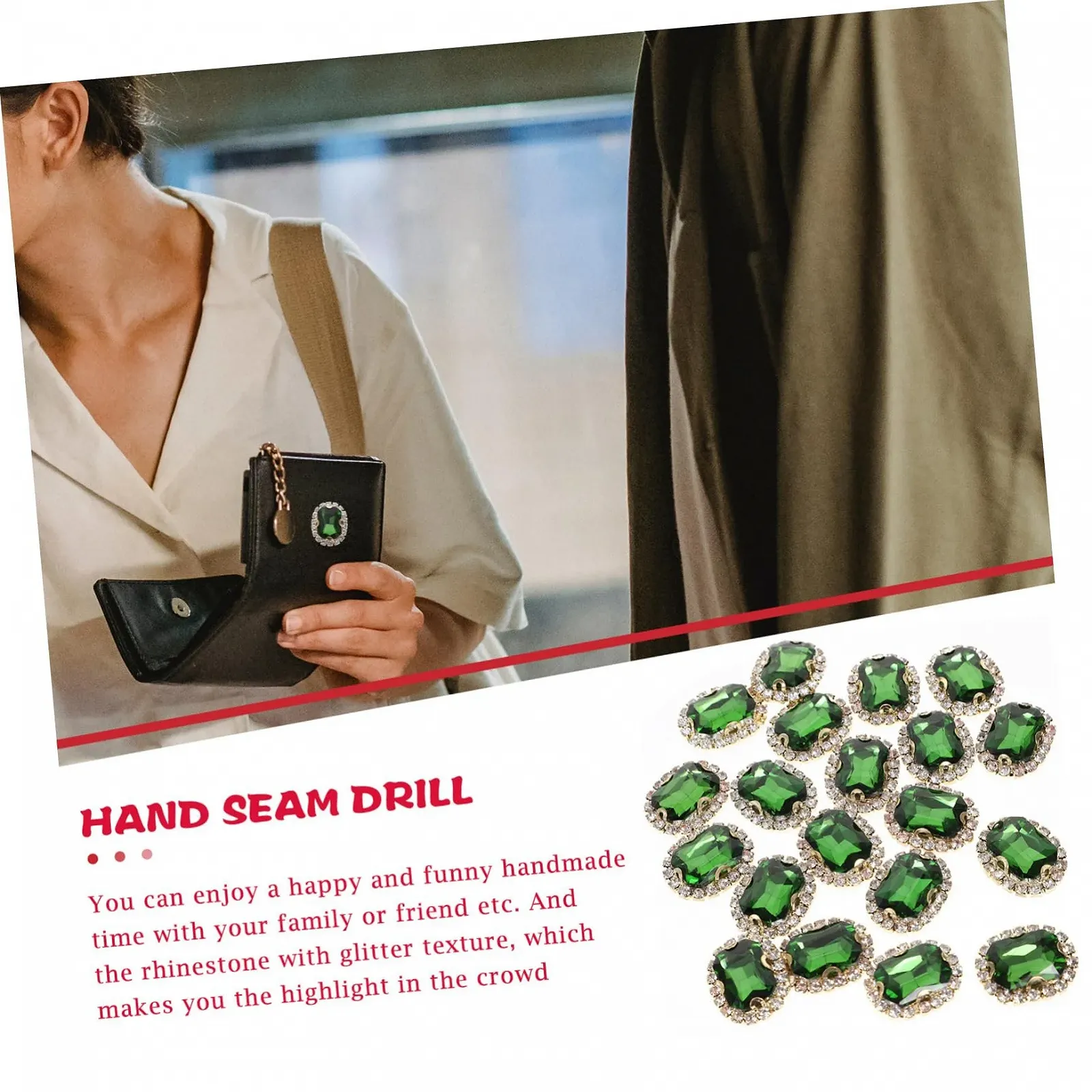 Стрази Пришивні 20 шт. для одягу та декору, Яскраві кольори, фото №5