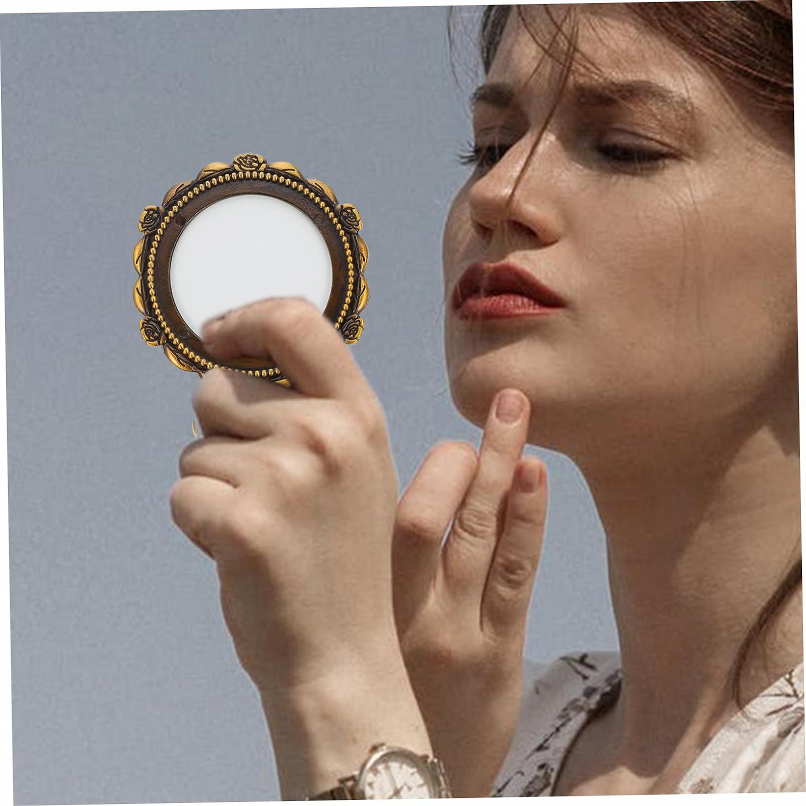 Зеркало Angoily 3St с ручкой портативное складное зеркало маленькое ручное складное дорожное зеркало чувствительное подарочное зеркало для макияжа путешествия, фото №7