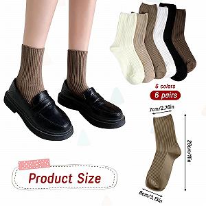 Женские носки Комплект Vin Beauty 6 пар Хлопковые спортивные носки для женщин, дышащие, для спорта, отдыха и вечеринок synthetic.ua - Фото 1