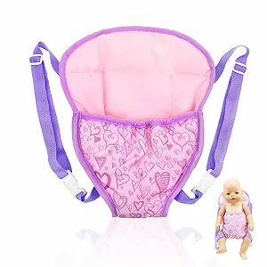 Рюкзак AYNKH Doll для кукол с плечевыми ремнями для кукол 14-18 дюймов Фиолетовый - Фото 1
