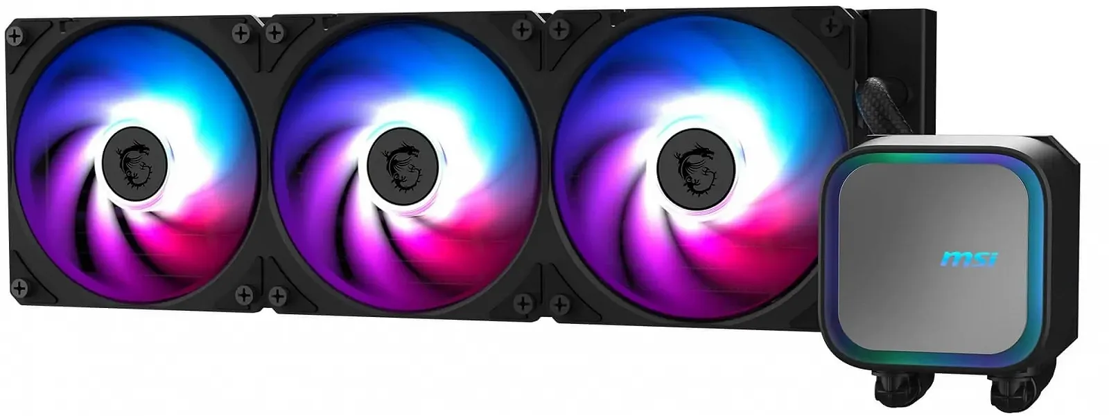 Система рідинного охолодження MSI MAG CORELIQUID A13 / 360 мм / 3 x 120 мм ARGB / LGA 1851, 1700, AM5, AM4 / Black, фото №2