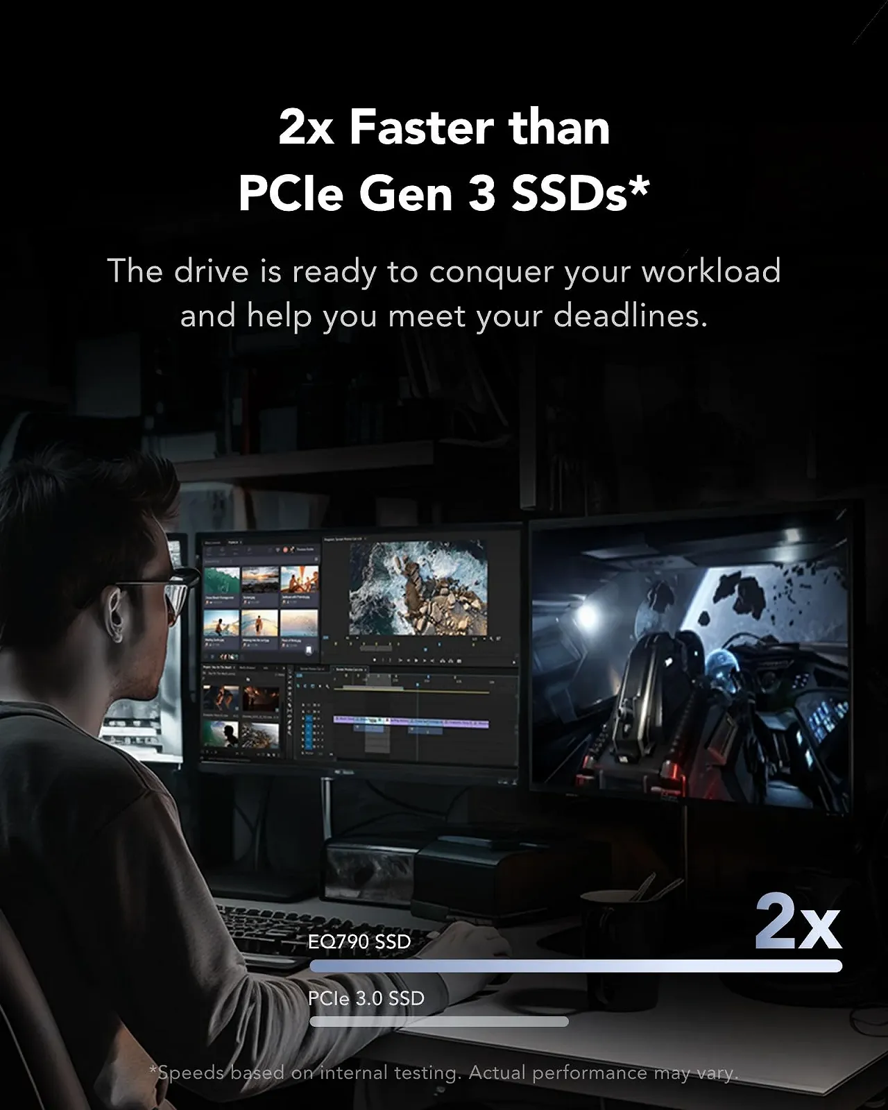 SSD Lexar EQ790 2TB M.2 2280 PCIe Gen4x4 NVMe 1.4, фото №3