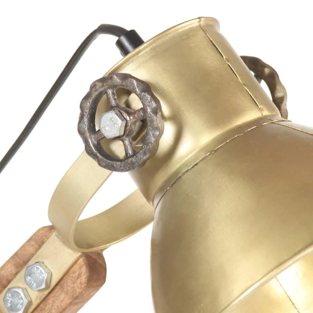 Настільна лампа vidaXL Industrial Style робоча приліжкова кругла латунь 58 x 18 x 90 см E27, фото №5