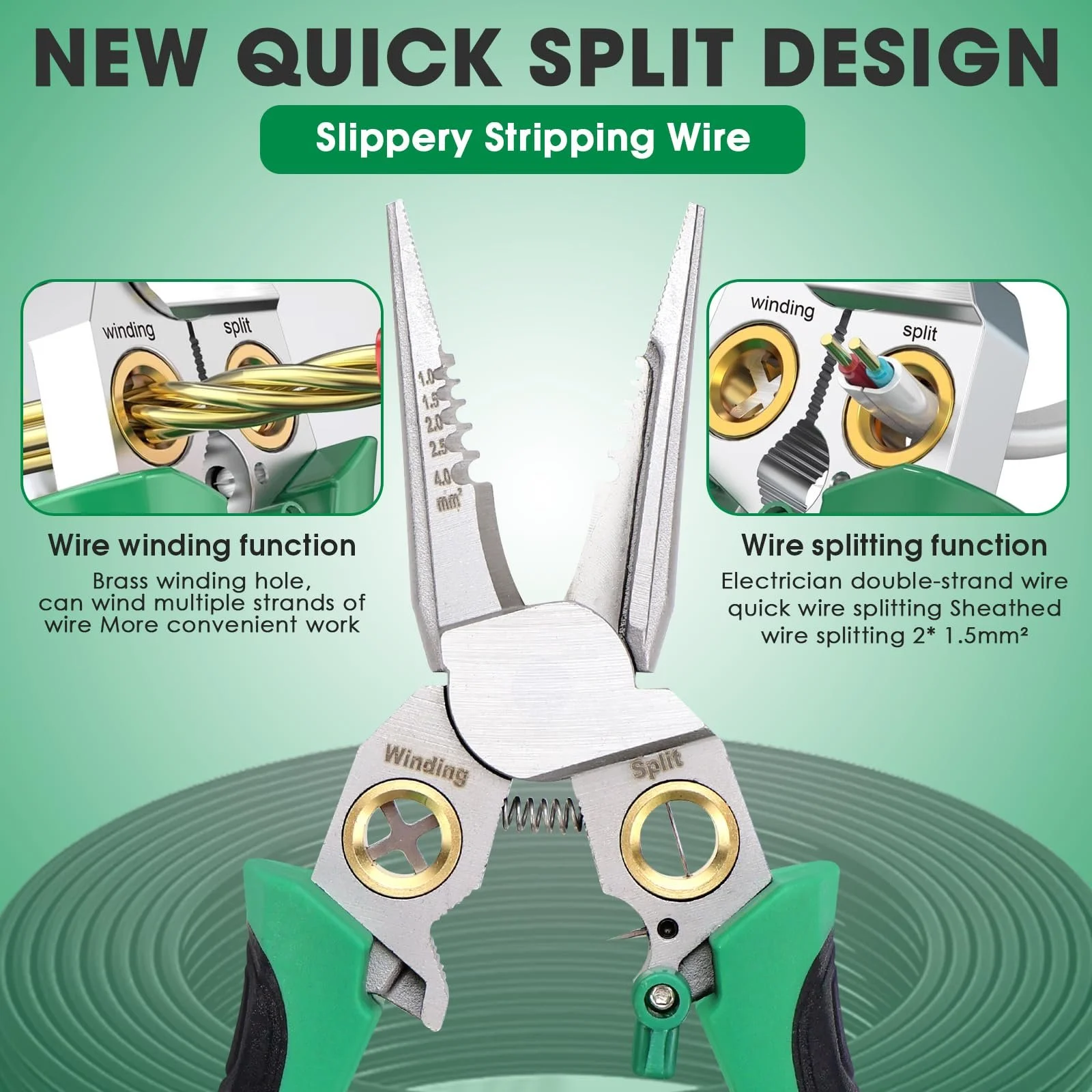 Стриппер многофункциональный с функцией измерения тока 3Cr13 12-250V AC/DC, фото №5