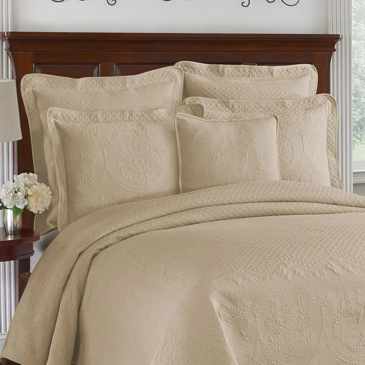 Покривало King Charles Matelasse 274 см x 244 см Birch, фото №3