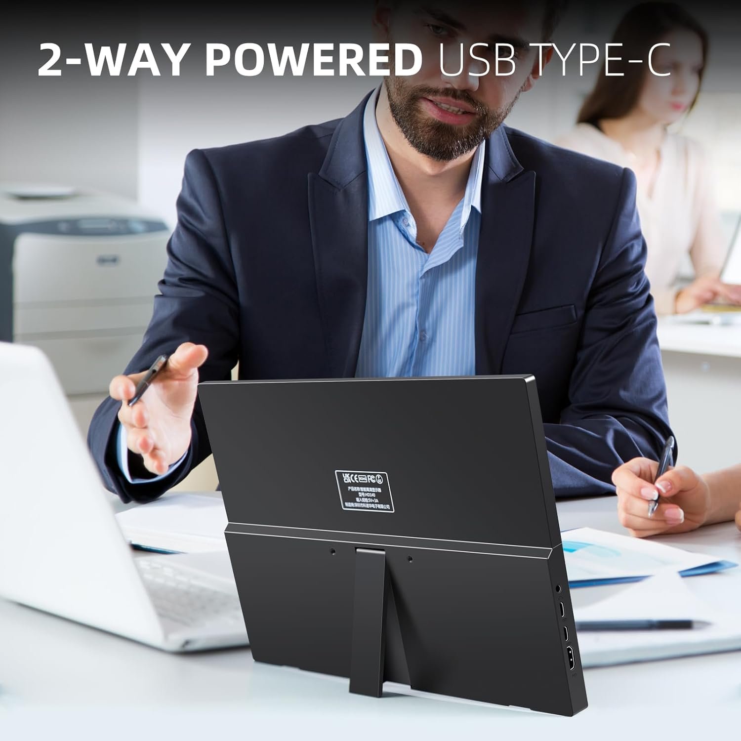 Монітор портативний 14" Wstirhy HD140 Full HD IPS 60 Гц, фото №5
