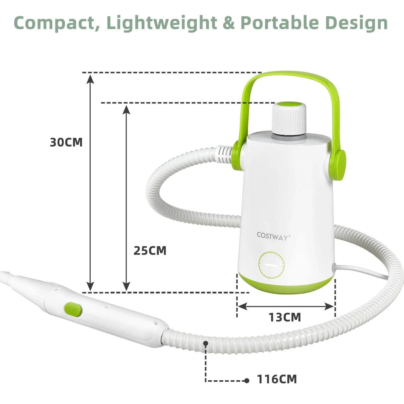 Ручной пароочиститель FANTASK Steamshot 1000 W 300 ml Зеленый, фото №9