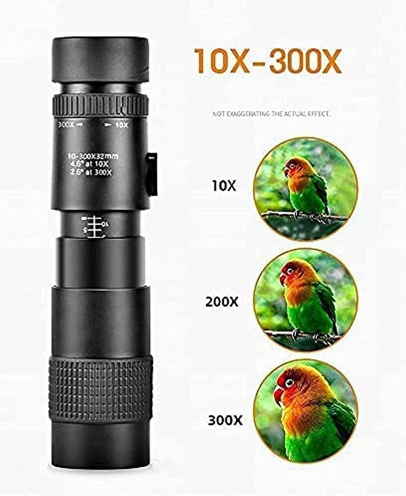 Телескоп 4k 4k 10-300x40mm Super Telephoto Zoom Монокулярный телескоп Портативный с увеличением 300x, фото №7