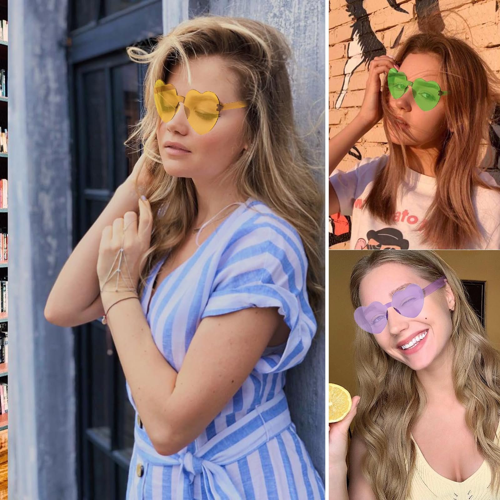 Солнцезащитные очки Сердце BNWRRCVKE Разноцветные 18 пар, фото №6 Солнцезащитные очки Сердце BNWRRCVKE Разноцветные 18 пар, фото №6