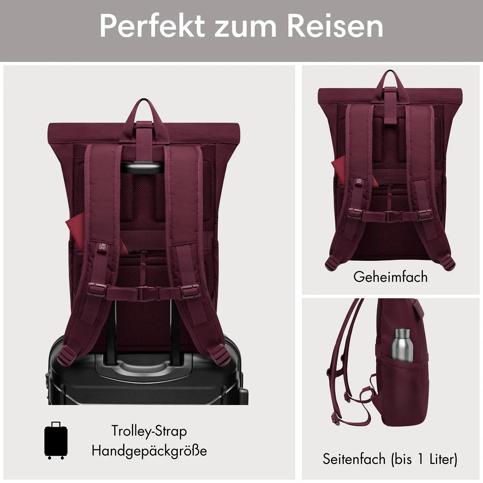 Рюкзак LARKSON No 4 Rolltop Водовідштовхувальний, фото №5 Рюкзак LARKSON No 4 Rolltop Водовідштовхувальний, фото №5