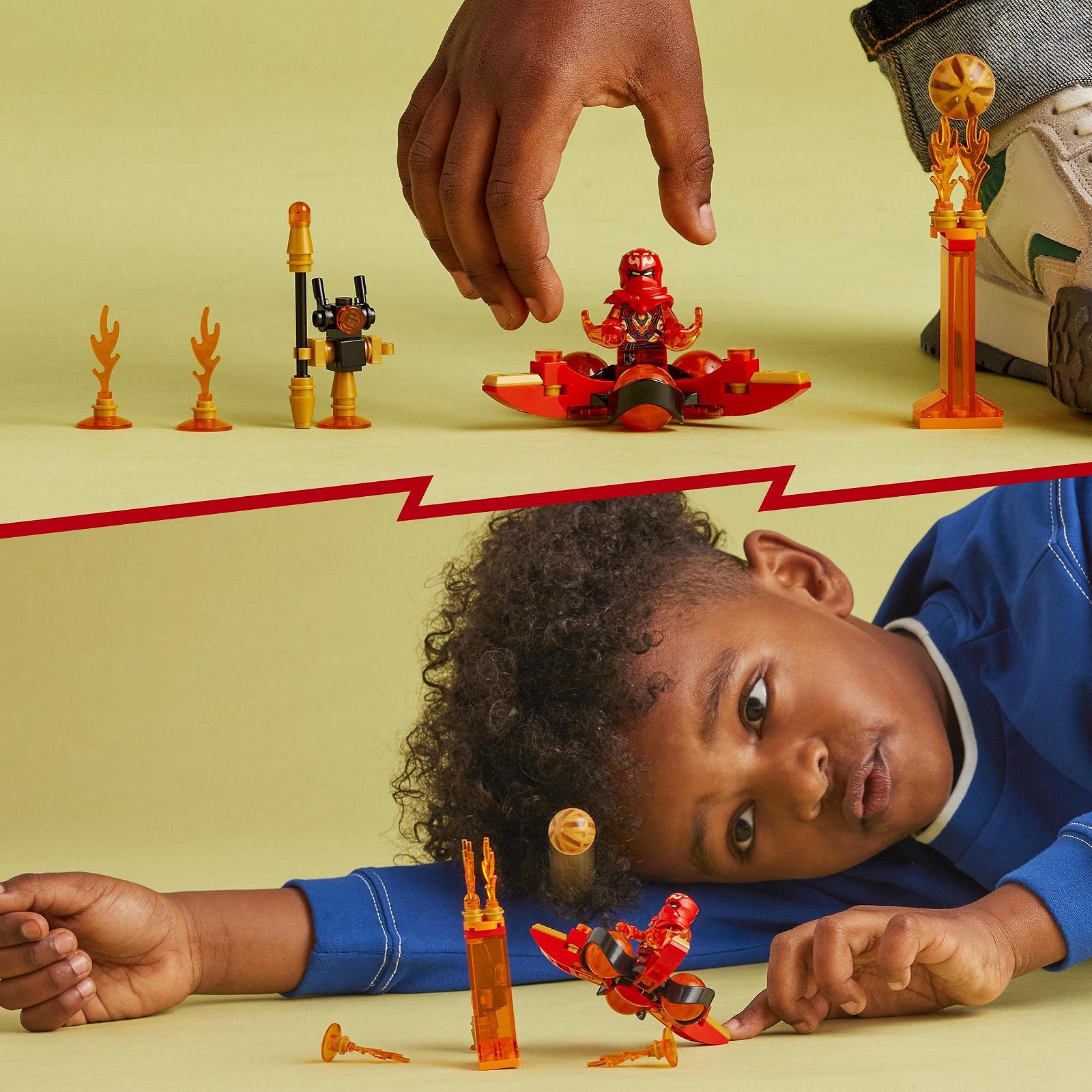 Іграшка LEGO Ninjago 71777 Dragon Power Spinjitzu Flip Spinner з артовими елементами, Мініфігурка Кая, для дітей від 6 років, фото №7