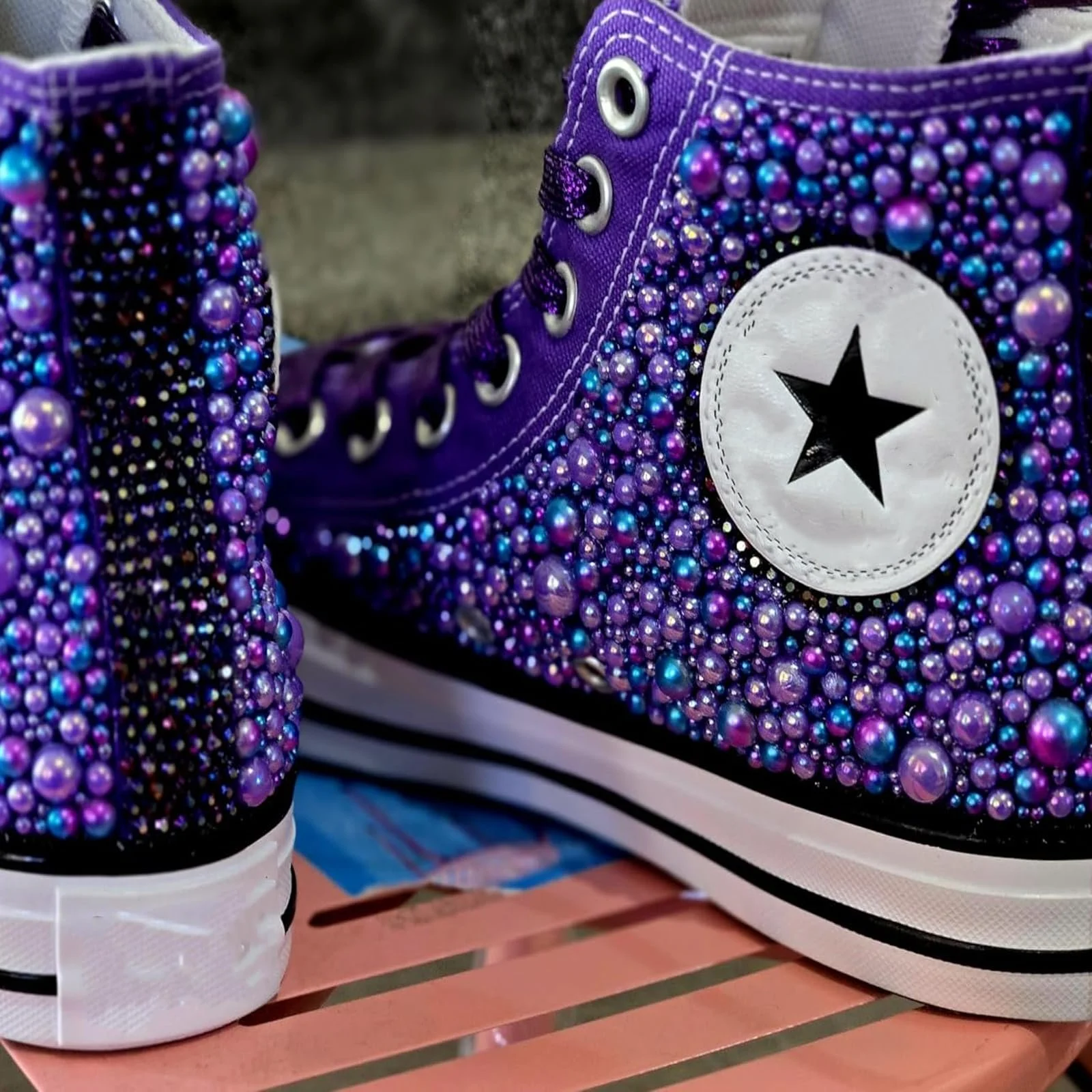 Набор блестящих камней, 93 г Смесь полубусин и блестящих камней с пинцетом и ручкой для рукоделия, 2 мм 10 мм с ручкой и пинцетом, Стразы для одежды, обуви, DIY (Сине-фиолетовый), фото №6