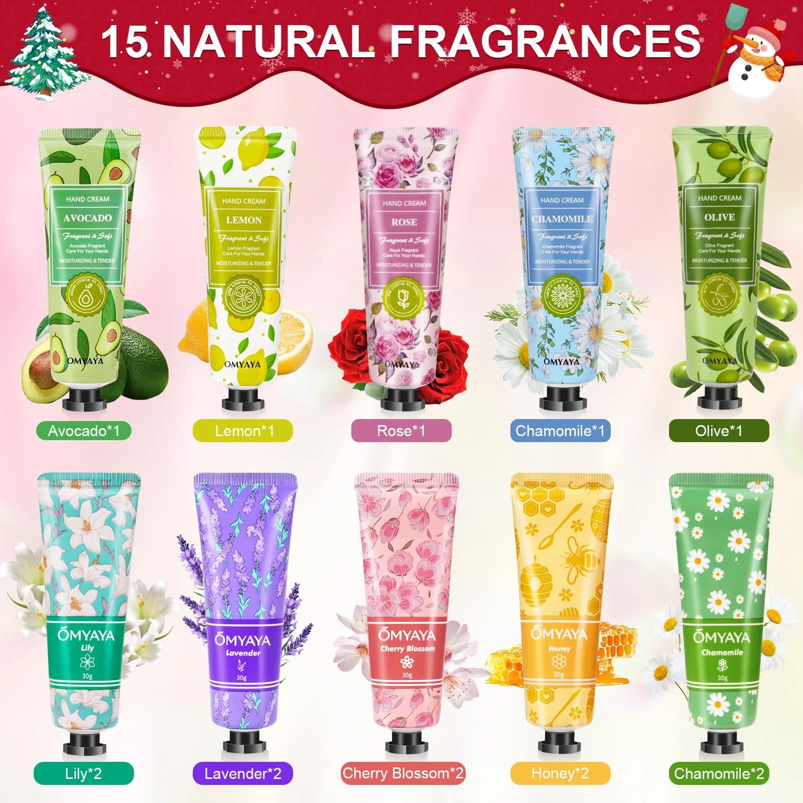 Набір міні-кремів для рук KIYTARBOO 15 штук Аромати в асортименті, фото №2