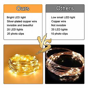 Гирлянда Dalugo с клипсами для фотографий, 2 м, 20 LED synthetic.ua - Фото 1