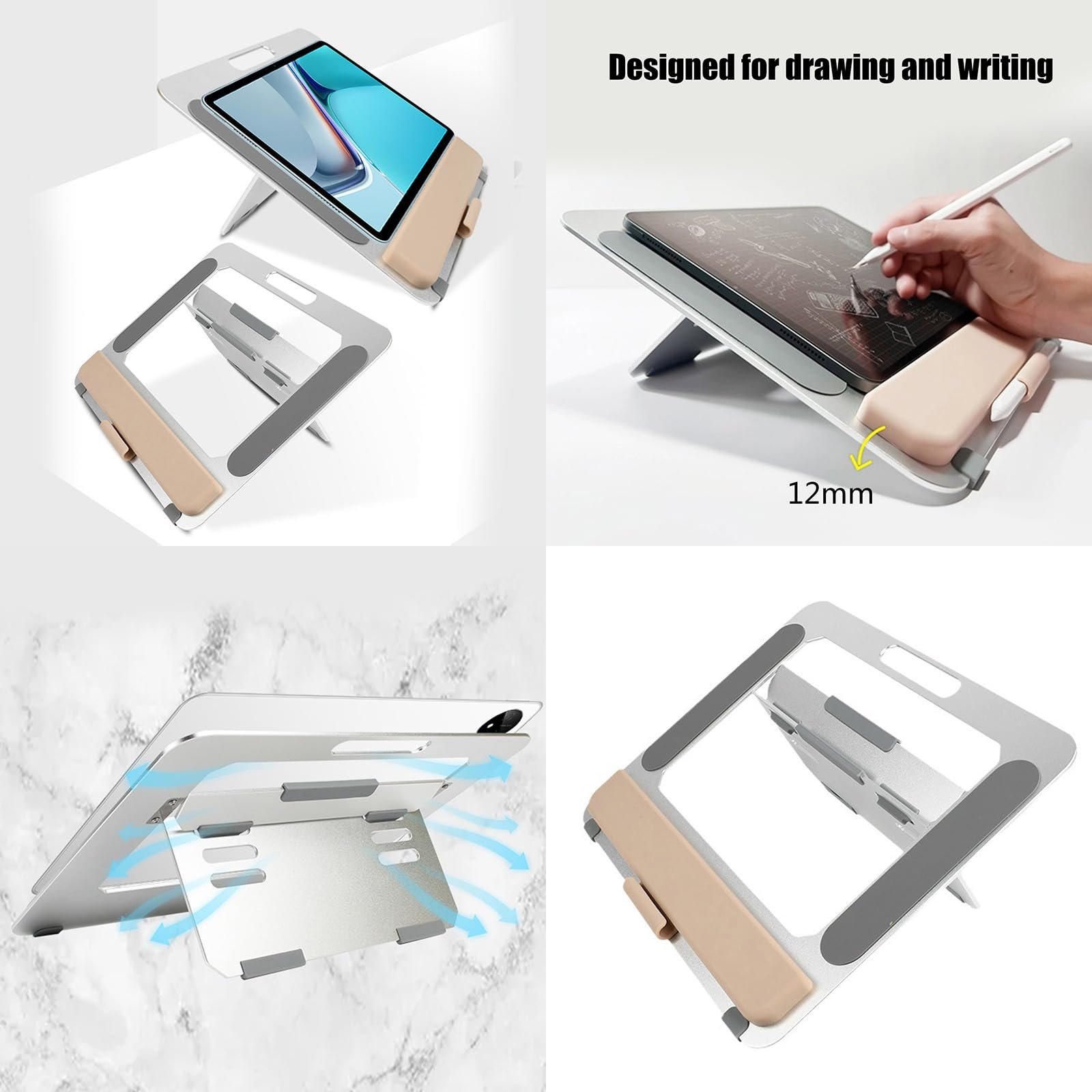Регулируемая Подставка для Ноутбука Держатель для Графического Планшета для Стола Подставка для Ноутбука с Защитной Подушкой для Защиты от Царапин Подставка для Рассеивания Тепла, фото №2 Регулируемая Подставка для Ноутбука Держатель для Графического Планшета для Стола Подставка для Ноутбука с Защитной Подушкой для Защиты от Царапин Подставка для Рассеивания Тепла, фото №2