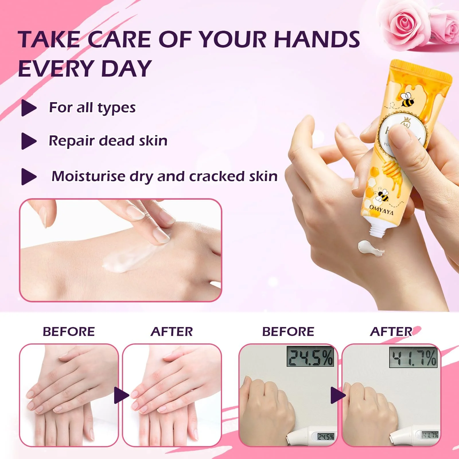 Крем для рук Набір для жінок 60 шт Зволожуючий крем для сухої потрісканої шкіри, фото №8