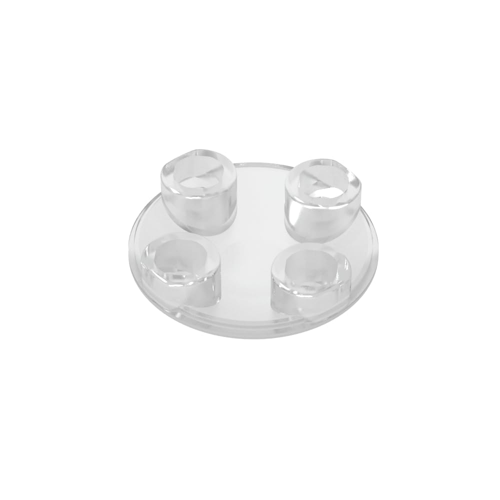 Блоки TYCOLE Gobricks GDS-608 Slide Shoe Round 2X2 2654 54196 40 Прозрачно-чистых (180), 50 штук, фото №1